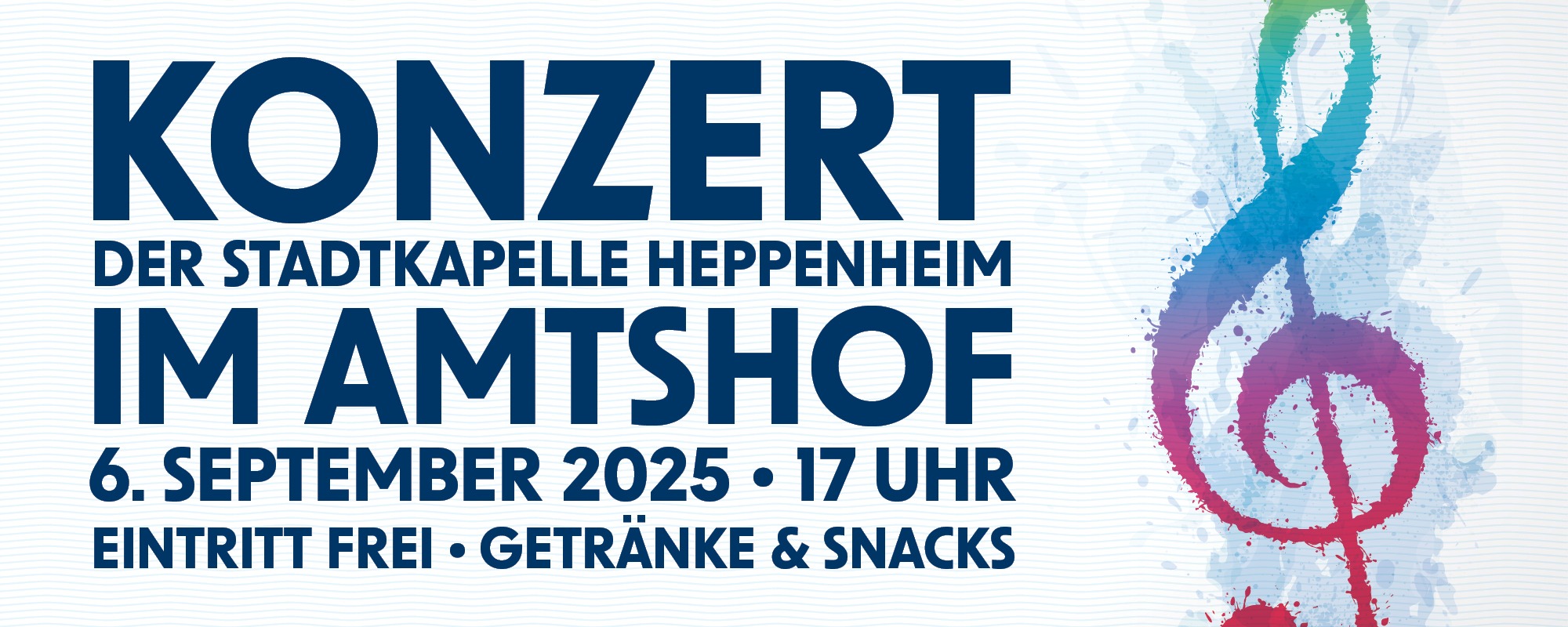 Open-Air-Konzert der Stadtkapelle Heppenheim unter der Leitung ihres Dirigenten Wilco Grootenboer im Kurmainzer Amtshof.