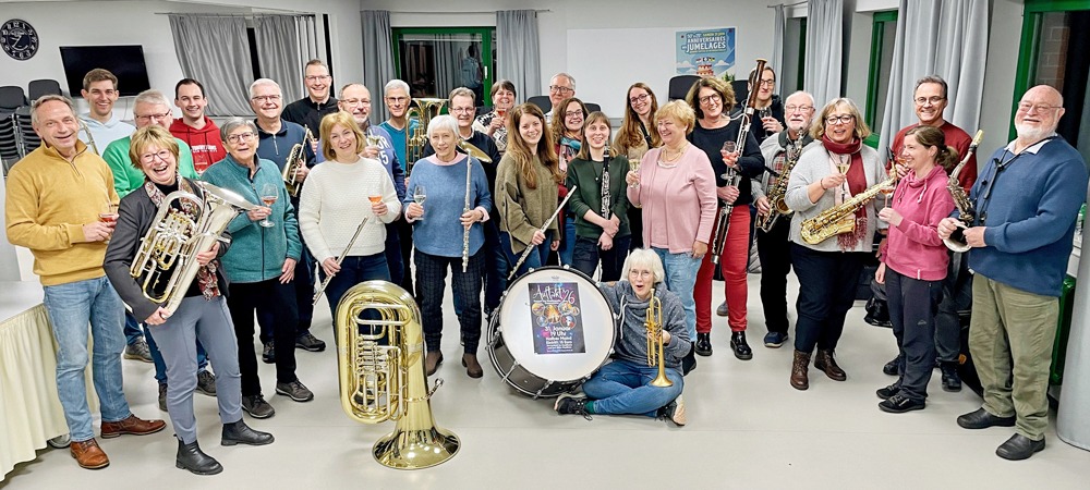 Beste Stimmung bei der Stadtkapelle Heppenheim zum Probenstart im neuen Jahr.