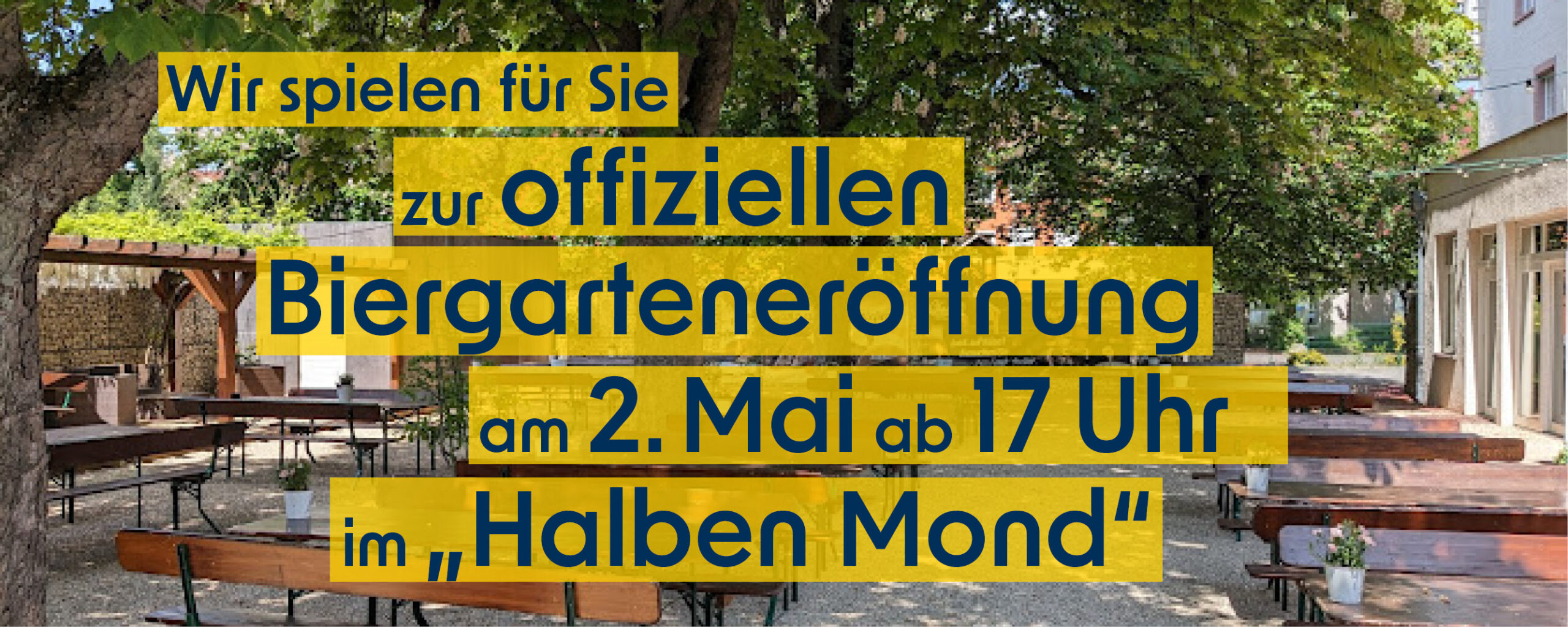 Offizielle Biergarten-Eröffnung mit der Stadtkapelle Heppenheim im Halben Mond