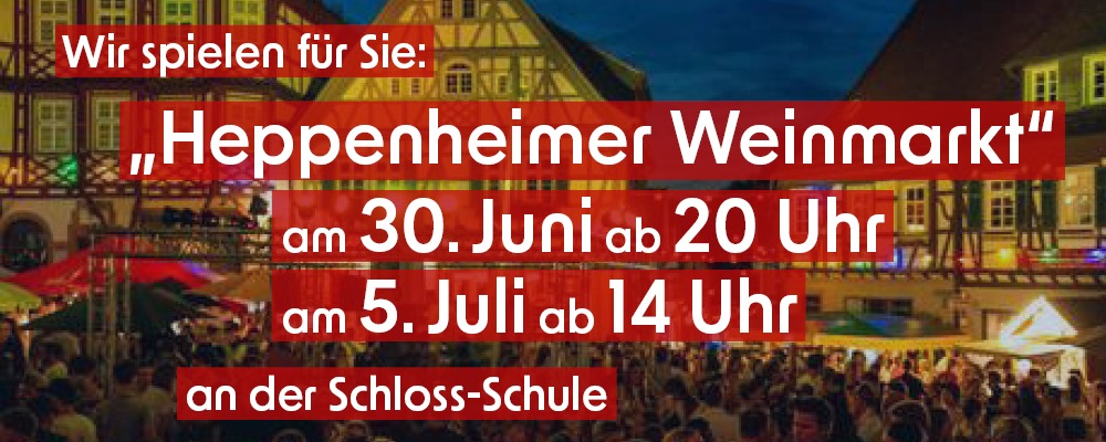 Heppenheimer Weinmarkt mit der Stadtkapelle Heppenheim unter der Leitung ihres Dirigenten Wilco Grootenboer